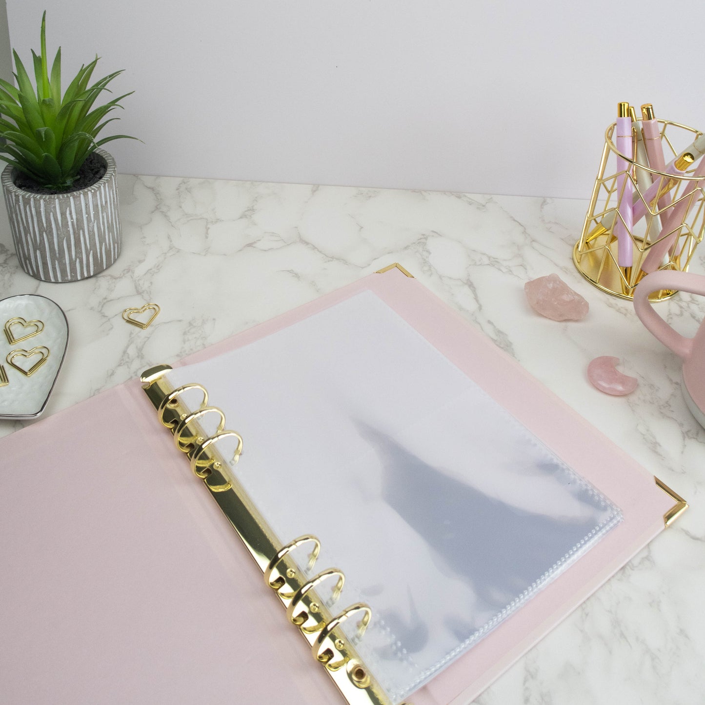 PALE ROSE STICKER STORAGE BINDER