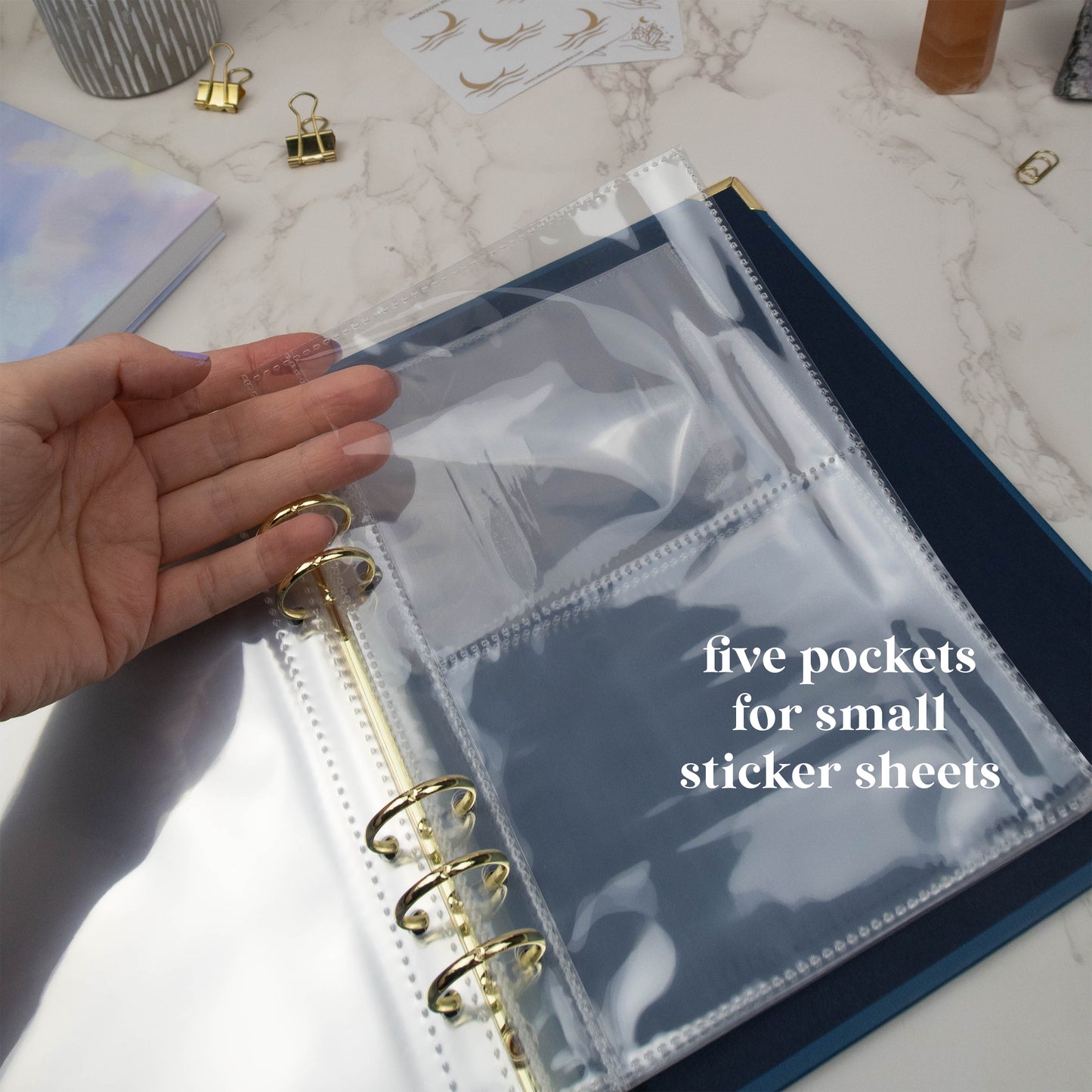 MIDNIGHT BLUE STICKER STORAGE BINDER