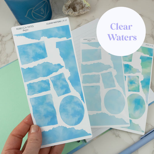 DREAMERS COVE TORN PAPER SAMPLERS - STICKER SHEET