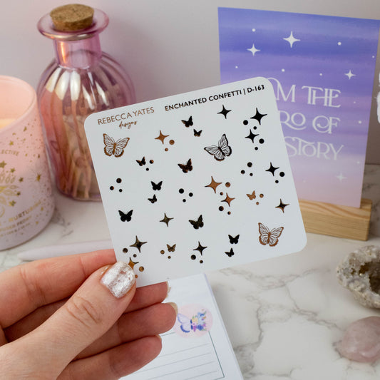 ENCHANTED CONFETTI - FOILED STICKER SHEET - Rebecca Yates