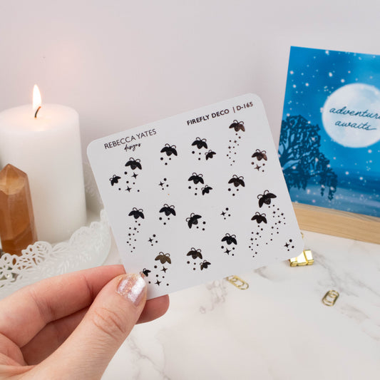 FIREFLY DECO - FOILED STICKER SHEET - Rebecca Yates
