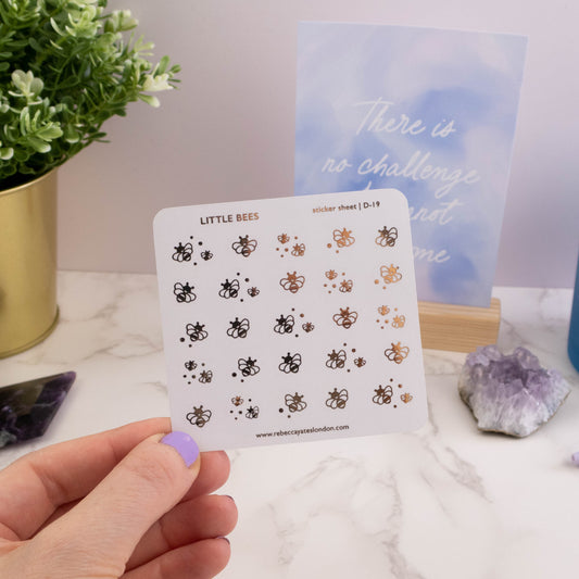 LITTLE BEES - FOILED PLANNER STICKERS