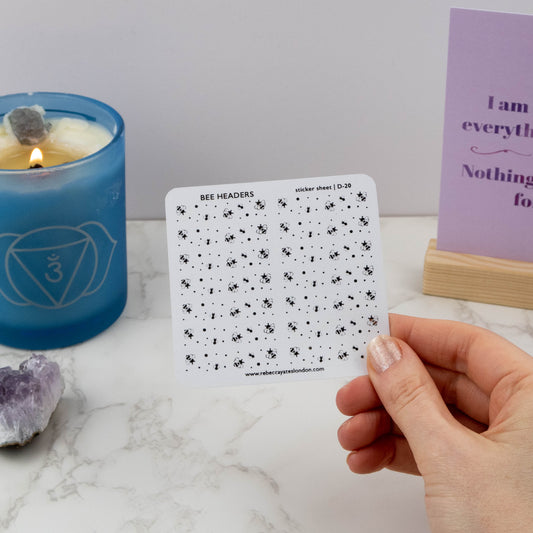 BEE HEADERS - FOILED PLANNER STICKERS - Rebecca Yates