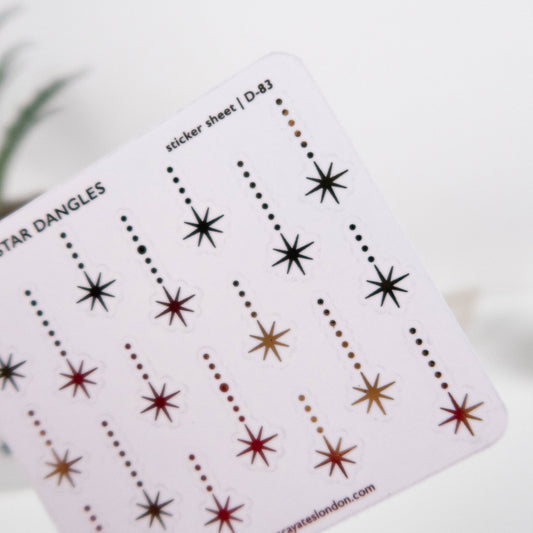 STAR DANGLES - FOILED PLANNER STICKERS