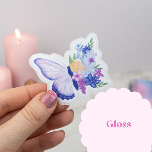 FLORAL BUTTERFLY - SINGLE STICKER