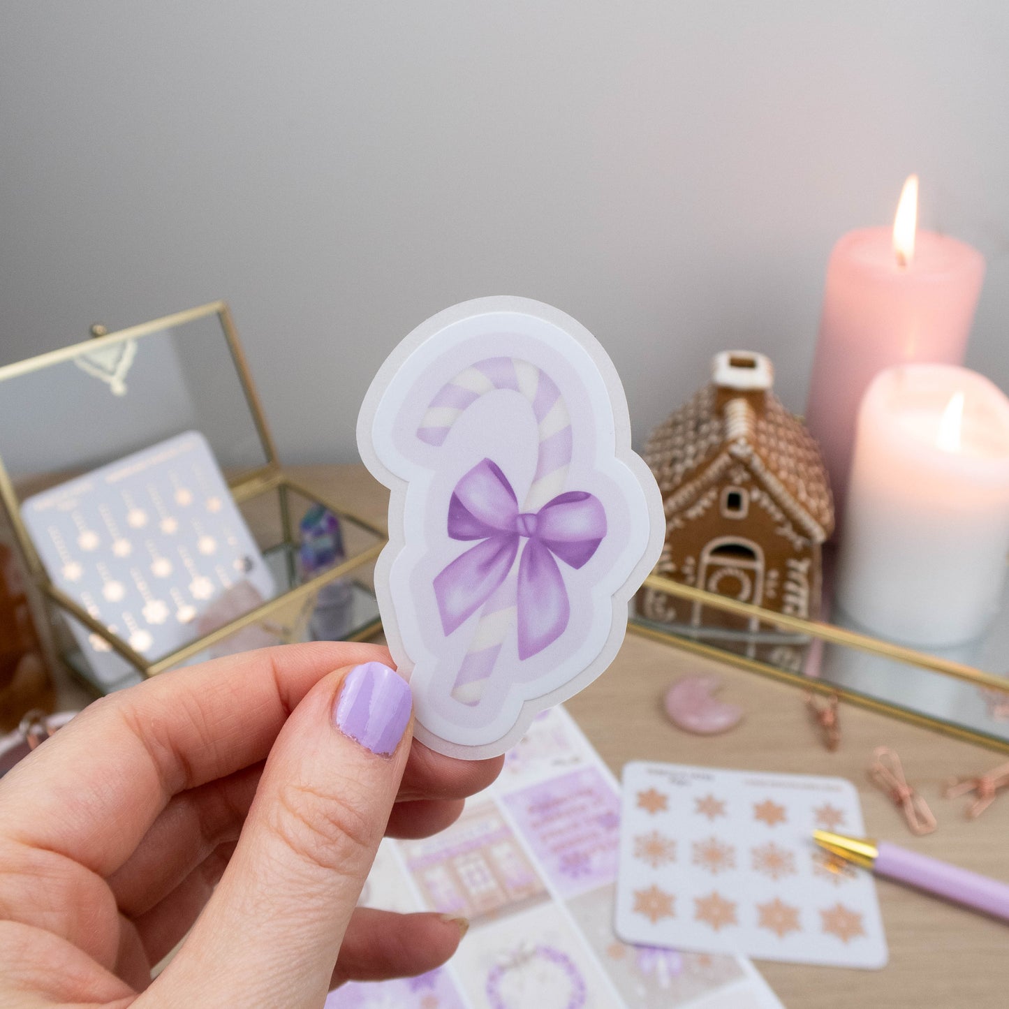 CANDY CANE - SINGLE STICKER