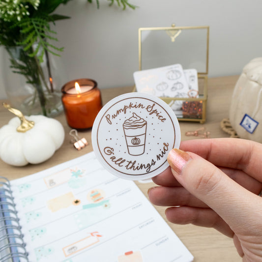 PUMPKIN SPICE & ALL THINGS NICE - SINGLE STICKER