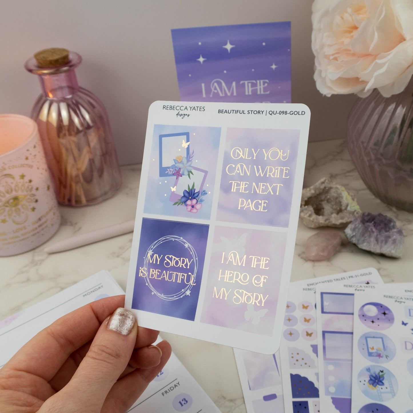 BEAUTIFUL STORY - FOILED PLANNER STICKER QUOTES