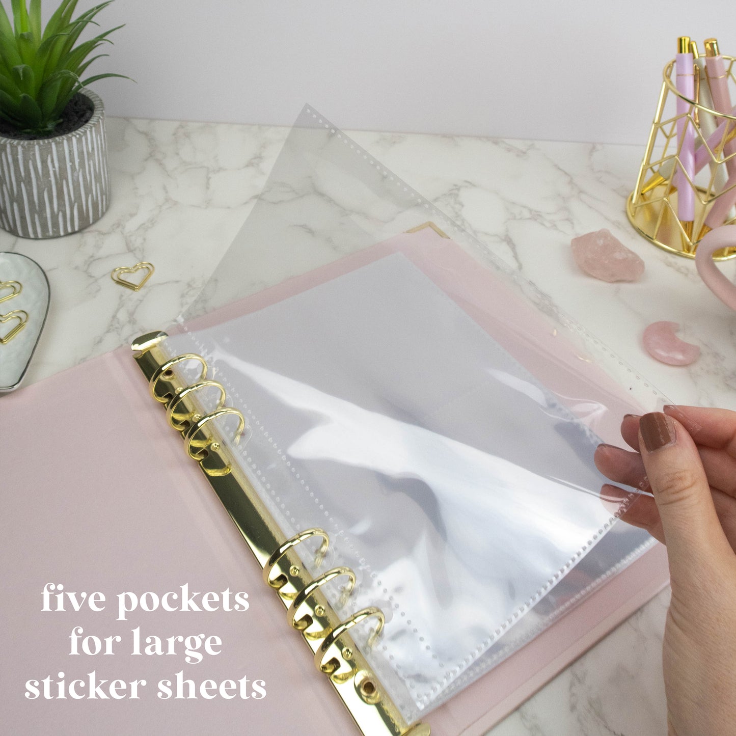 PALE ROSE STICKER STORAGE BINDER