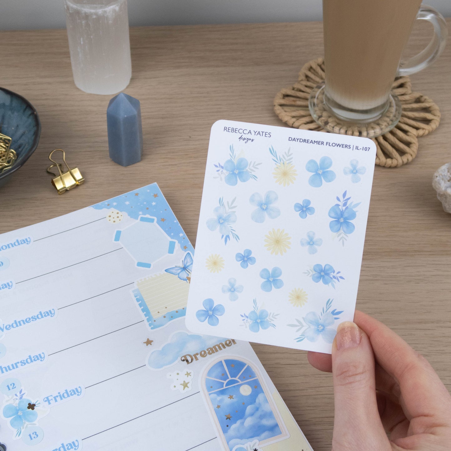 DAYDREAMER SOCIETY FLOWERS - PLANNER STICKER SHEET - Rebecca Yates