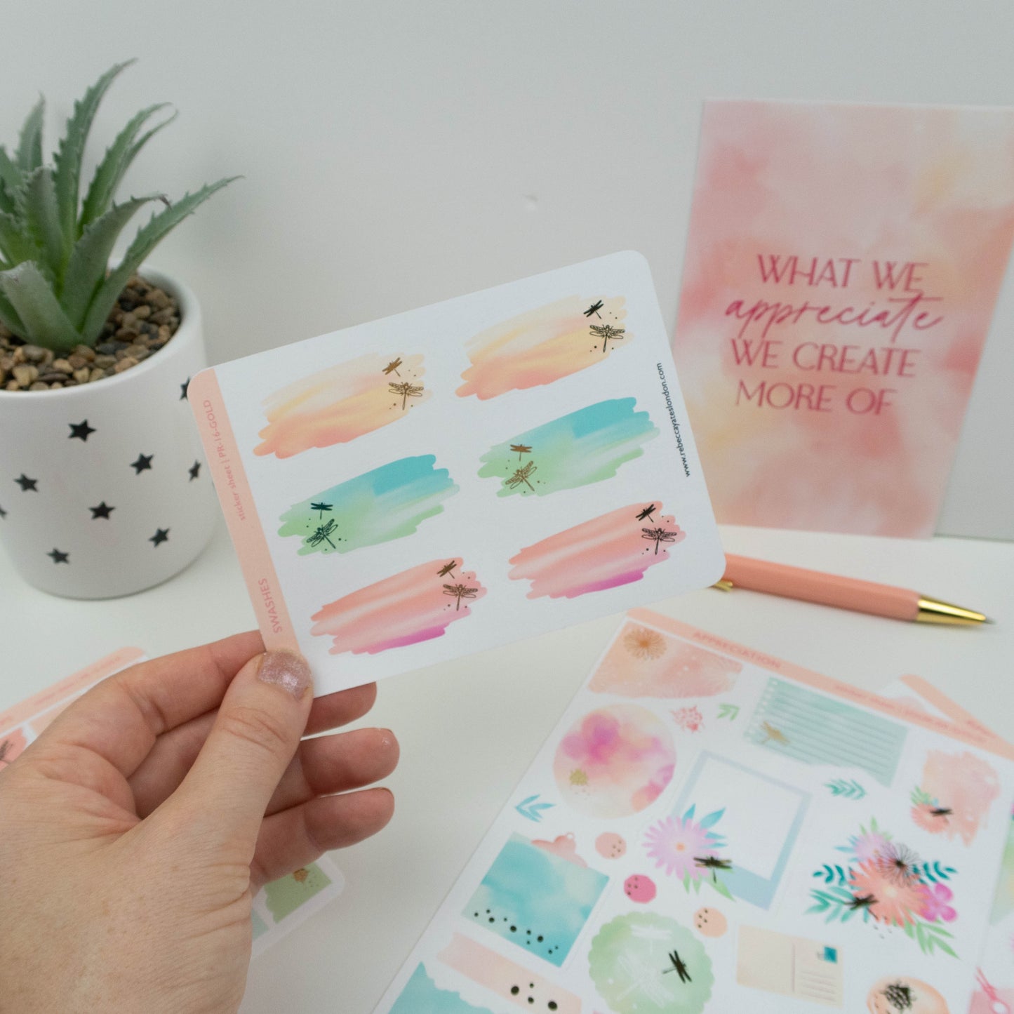 APPRECIATION SWASHES - STICKER SHEET