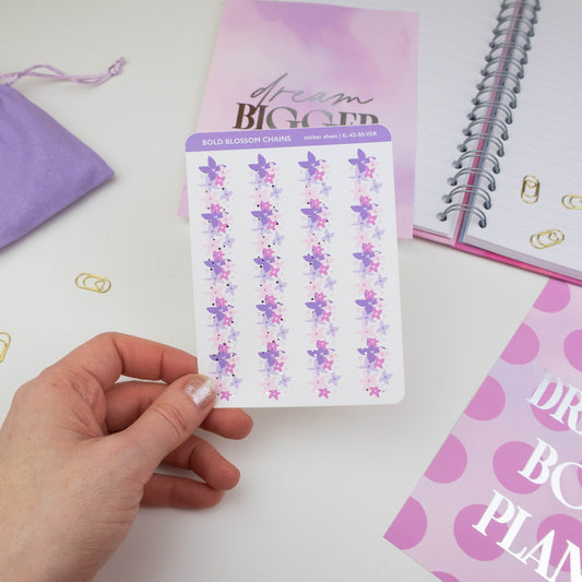 BOLD BLOSSOM CHAINS - PLANNER STICKER SHEET