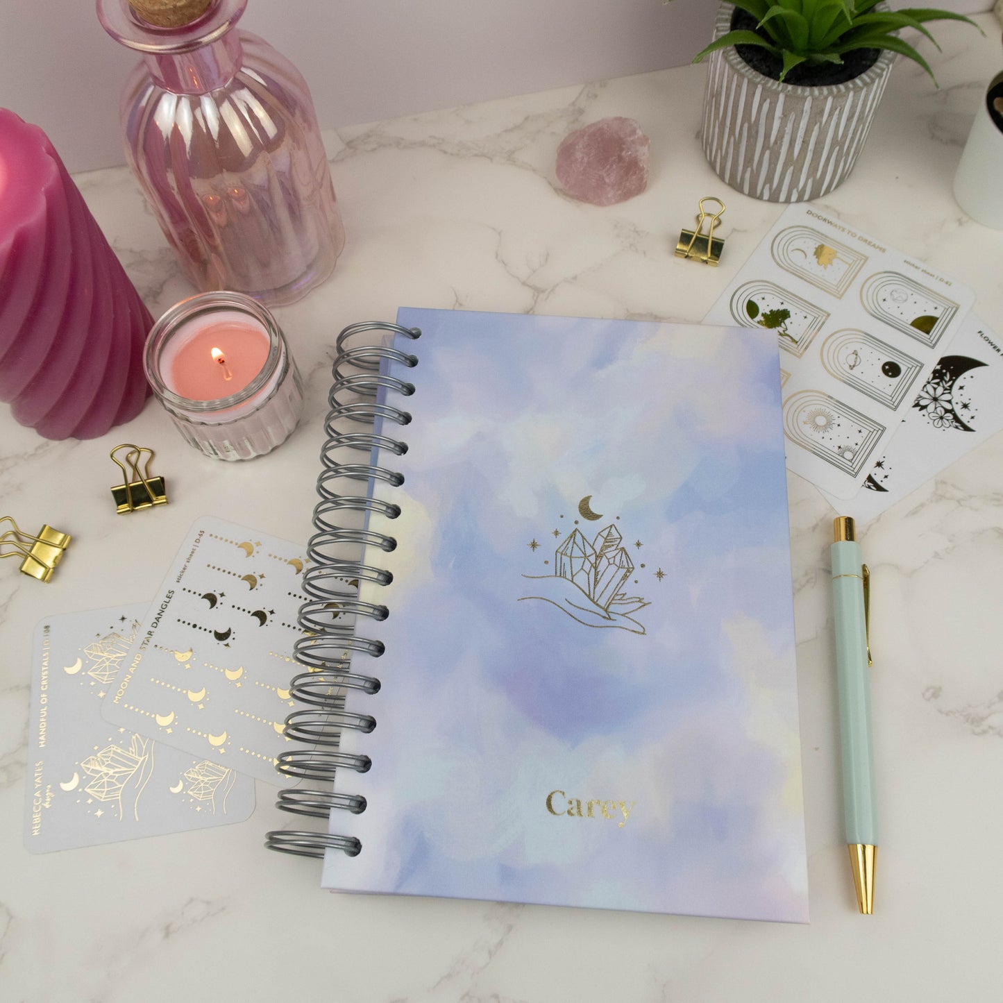 CRYSTALS - LUXE PERSONALISED NOTEBOOK