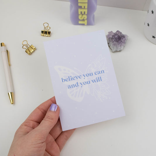 BELIEVE YOU CAN AND YOU WILL POSTCARD