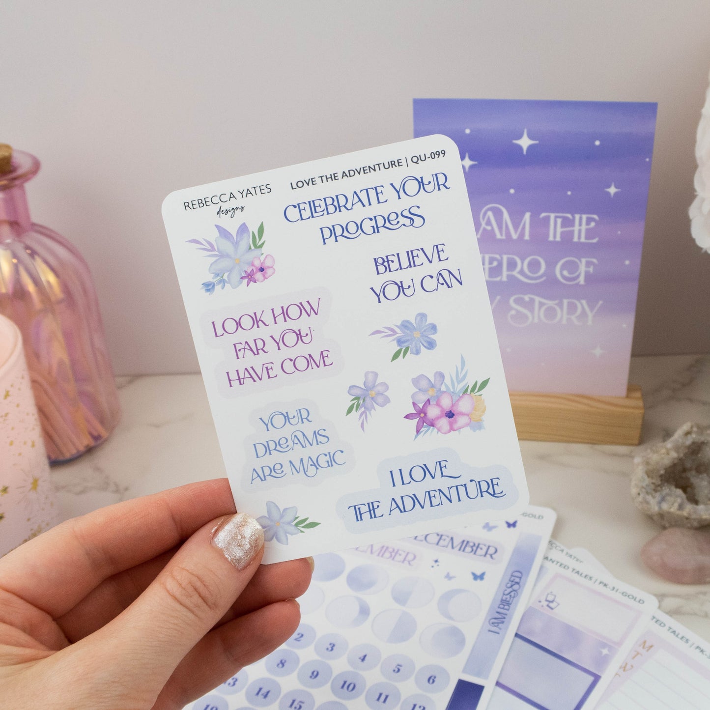 LOVE THE ADVENTURE - QUOTES PLANNER STICKER SHEET