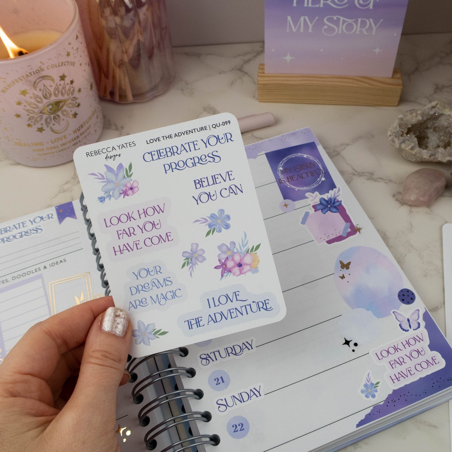 LOVE THE ADVENTURE - QUOTES PLANNER STICKER SHEET