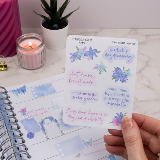 TINY SEEDS - QUOTES PLANNER STICKER SHEET
