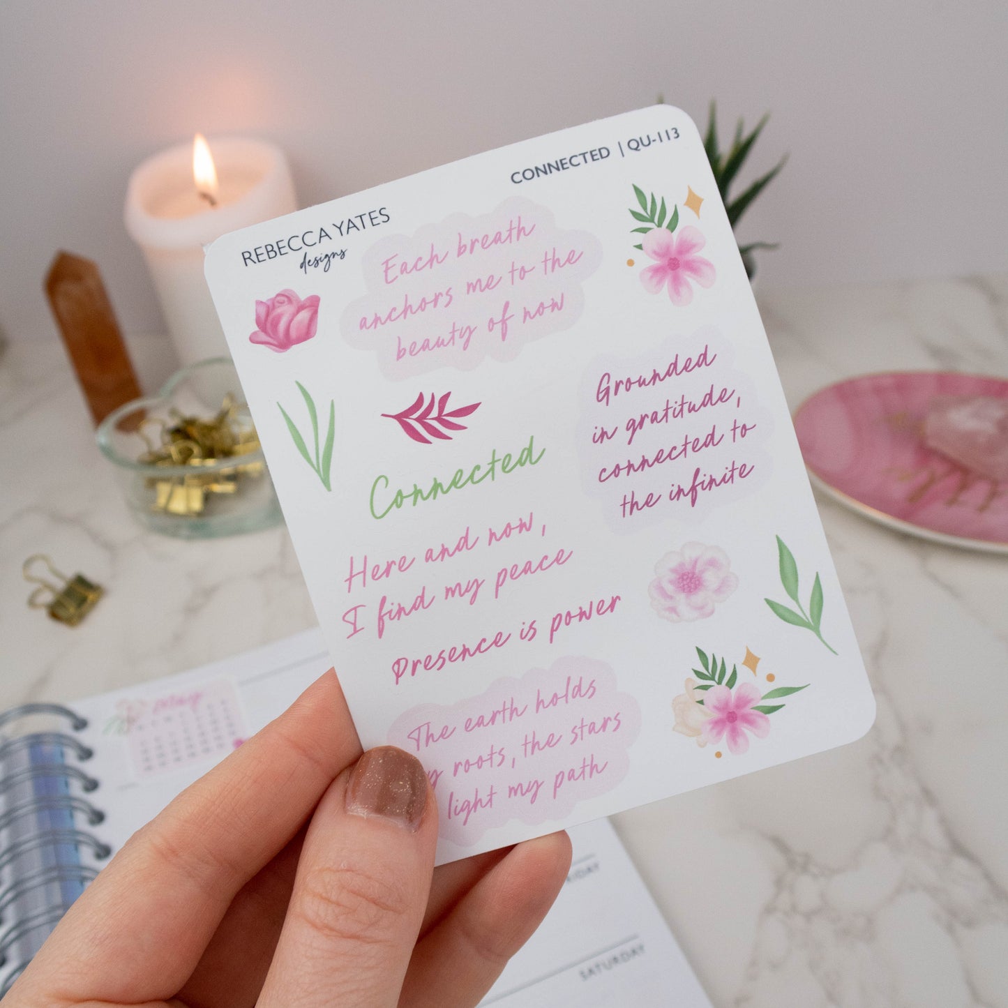 CONNECTED - QUOTES PLANNER STICKER SHEET
