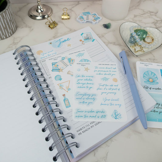 LIKE THE WAVES - QUOTES PLANNER STICKER SHEET