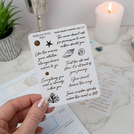 YOUR HEART KNOWS - FOILED PLANNER STICKERS