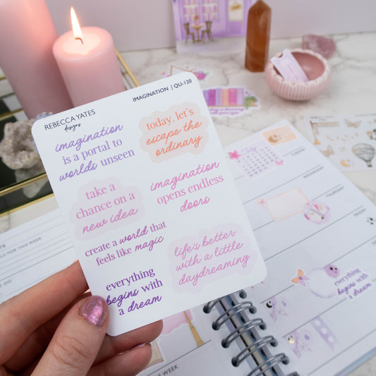 IMAGINATION - QUOTES PLANNER STICKER SHEET