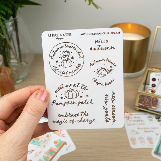 AUTUMN LOVERS CLUB - QUOTES PLANNER STICKER SHEET