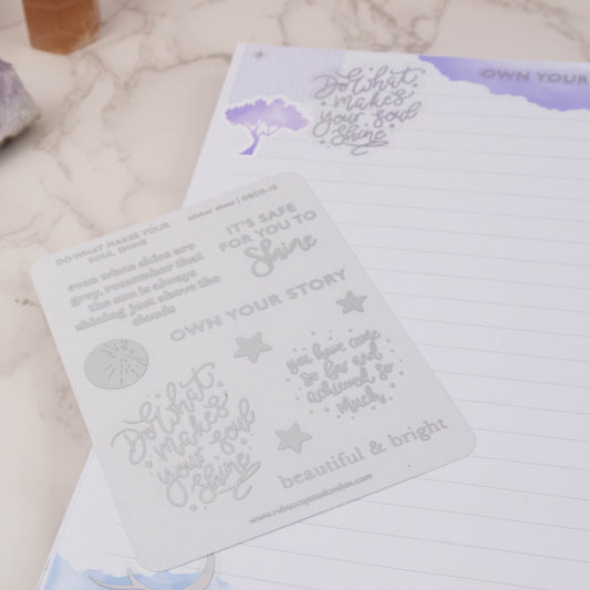 DO WHAT MAKES YOUR SOUL SHINE - FOILED QUOTE STICKERS - Rebecca Yates
