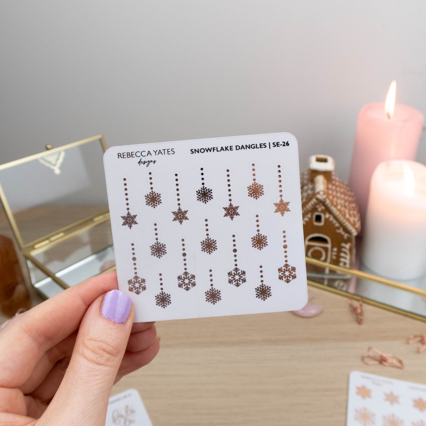 SNOWFLAKE DANGLES - FOILED PLANNER STICKERS
