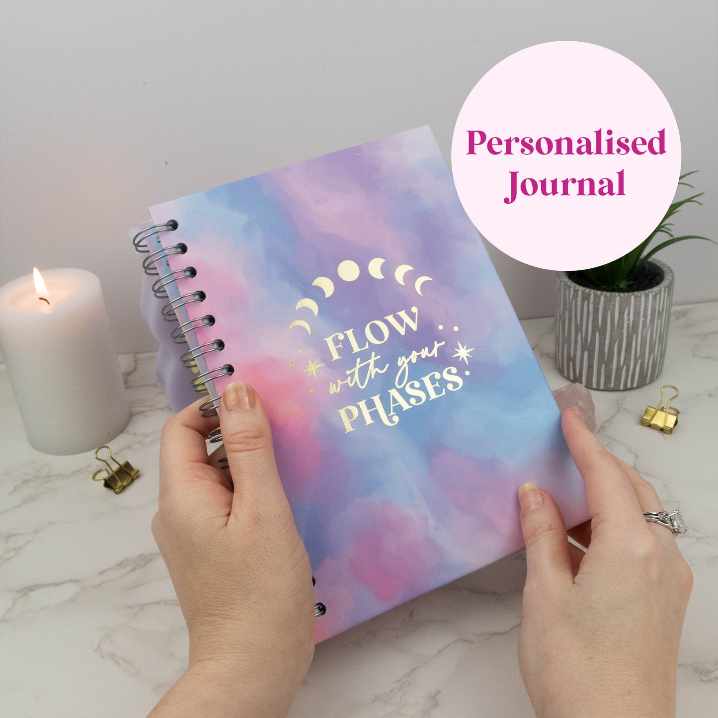 FLOW WITH YOUR PHASES - LUXE PERSONALISED JOURNAL