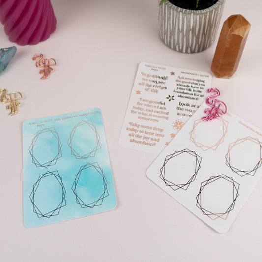 GEOMETRIC FRAMES - FOILED PLANNER STICKERS - Rebecca Yates