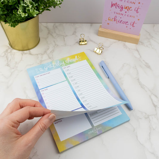 A GREAT DAY AHEAD - DAY PLANNER PAD (TOPAZ) - Rebecca Yates