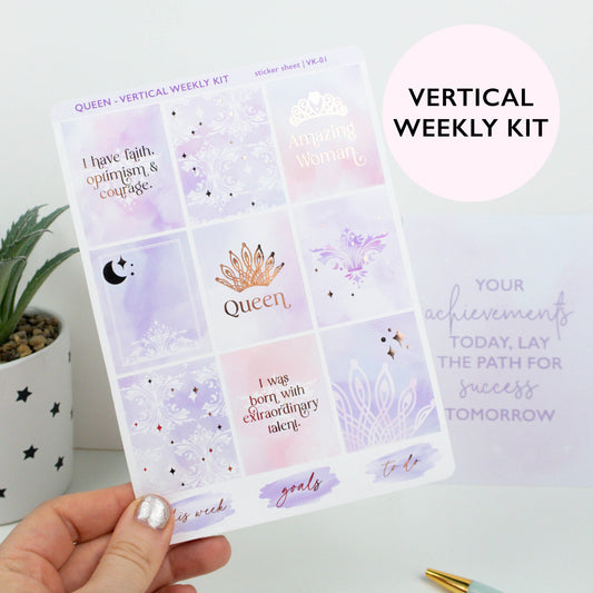 QUEEN - VERTICAL PLANNER WEEKLY KIT