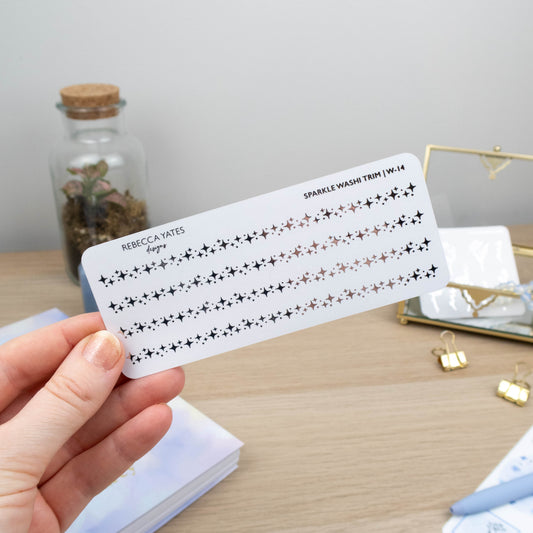 SPARKLES WASHI TRIM - FOILED PLANNER STICKERS - Rebecca Yates