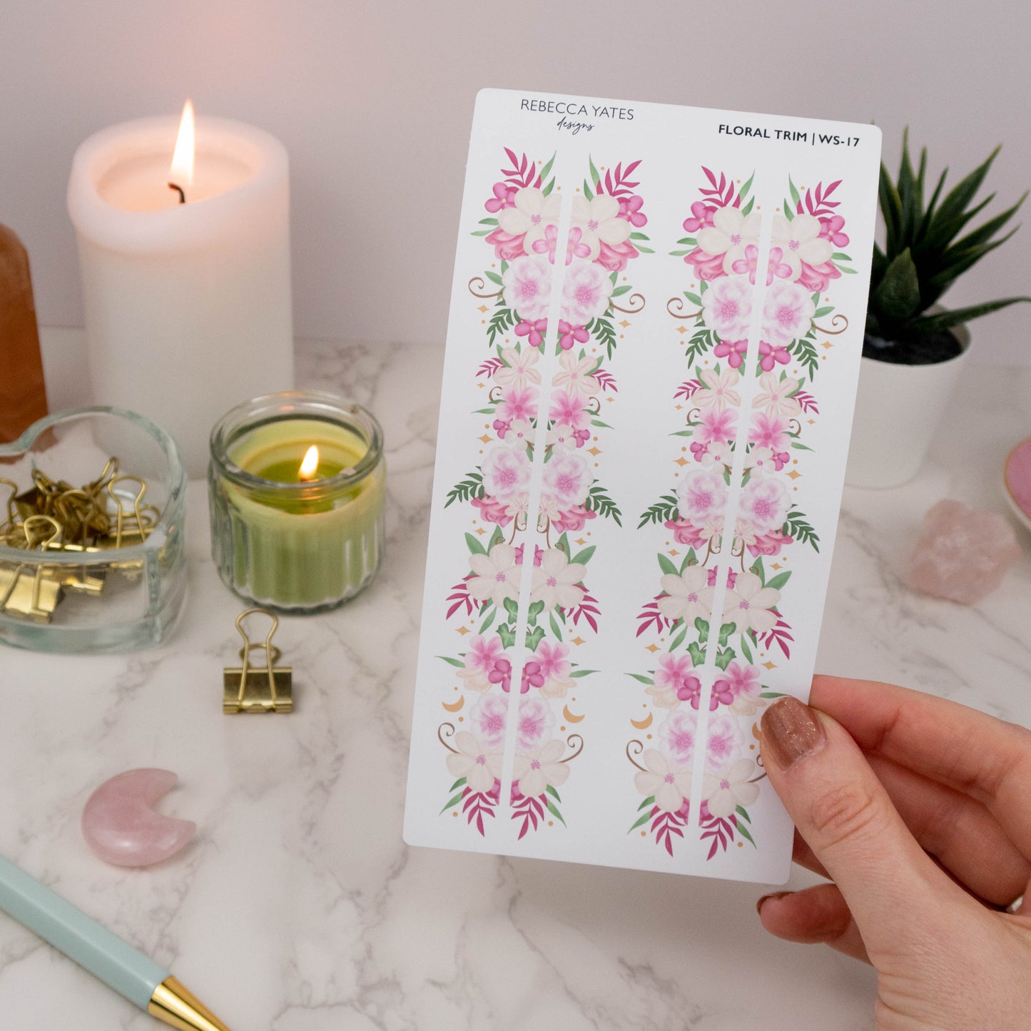 SPRING FLOWERS TRIM - FLORAL WASHI TRIM