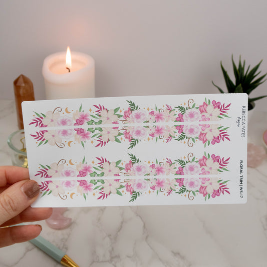 SPRING FLOWERS TRIM - FLORAL WASHI TRIM