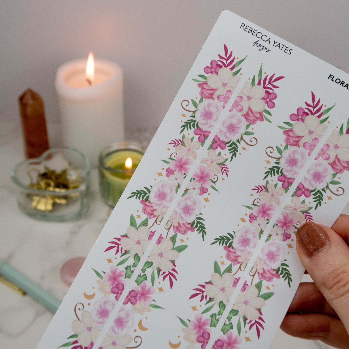 SPRING FLOWERS TRIM - FLORAL WASHI TRIM