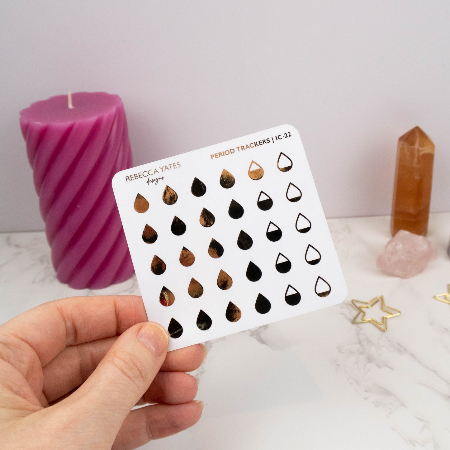 PERIOD TRACKERS - FOILED ICON PLANNER STICKERS