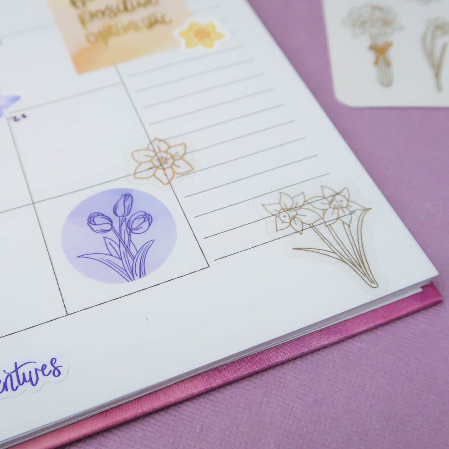 SPRING DAFFODILS - FOILED PLANNER STICKERS - Rebecca Yates