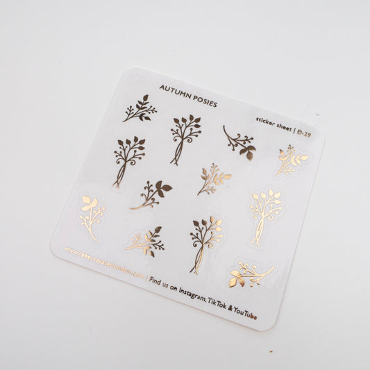 AUTUMN POSIES - FOILED PLANNER STICKERS - Rebecca Yates