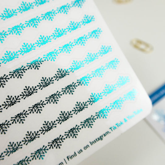 SNOWFLAKE GARLAND - FOILED PLANNER STICKERS - Rebecca Yates