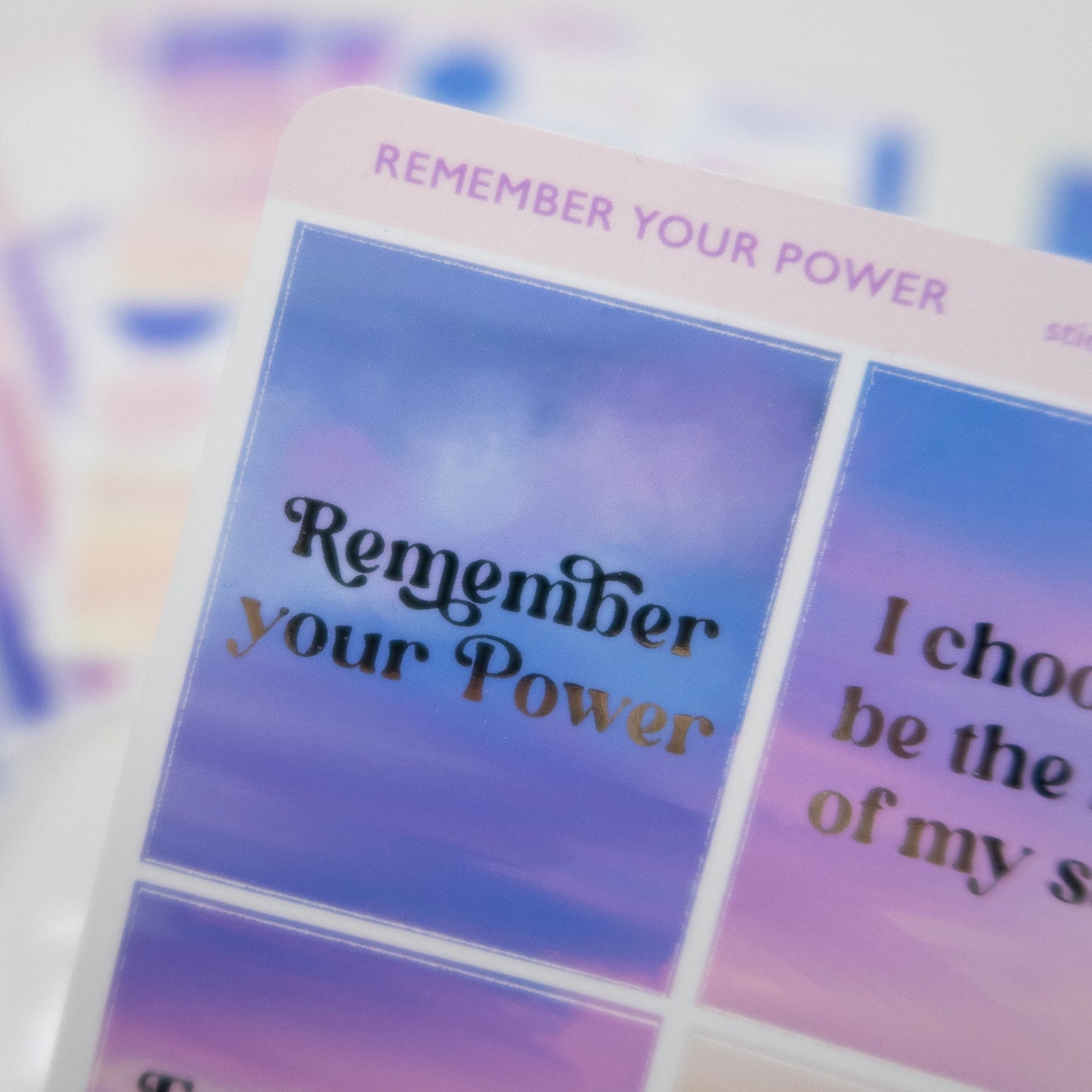 REMEMBER YOUR POWER - FOILED PLANNER STICKER QUOTES