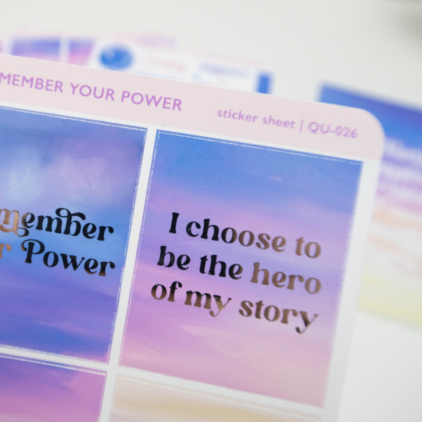 REMEMBER YOUR POWER - FOILED PLANNER STICKER QUOTES