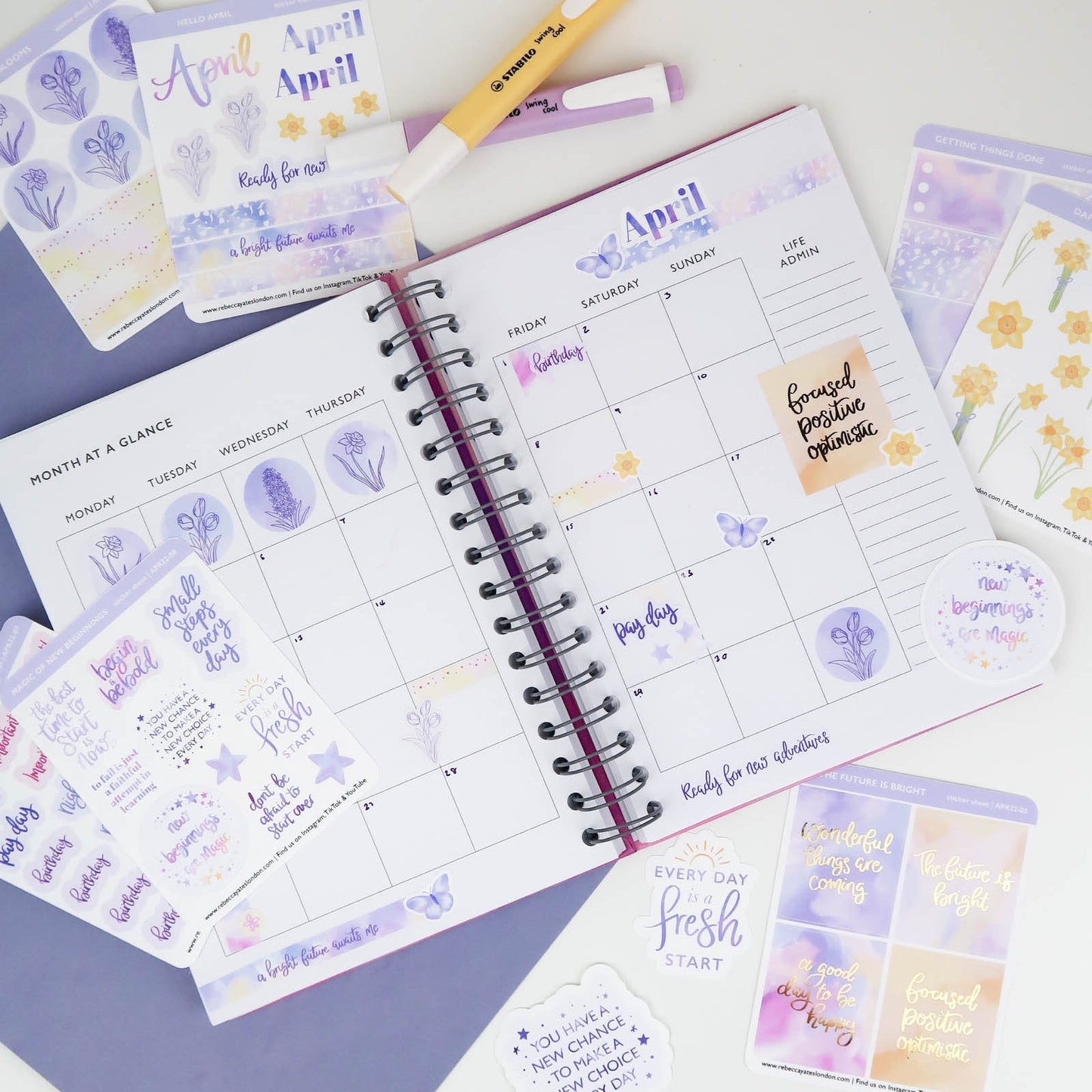 THE FUTURE IS BRIGHT - PLANNER STICKER SHEET