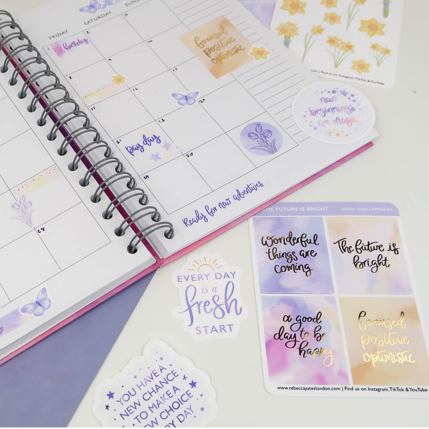 THE FUTURE IS BRIGHT - PLANNER STICKER SHEET