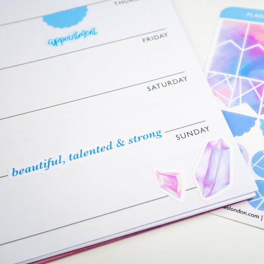 CRYSTALS - PLANNER STICKER SHEET - Rebecca Yates