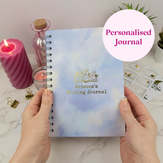 ANY TEXT YOU LIKE (FLOWERS) - LUXE PERSONALISED JOURNAL