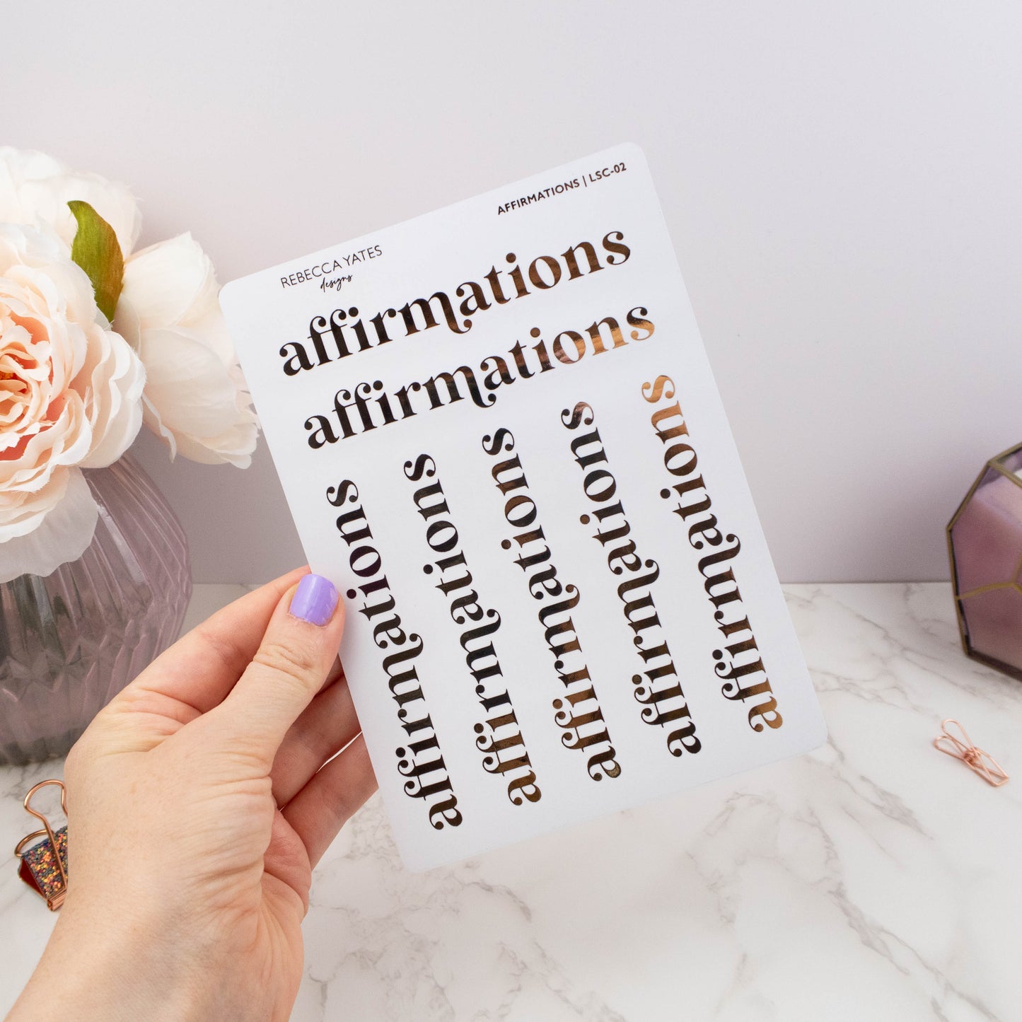 AFFIRMATIONS - LARGE SCRIPT STICKERS