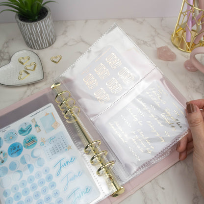 PALE ROSE STICKER STORAGE BINDER