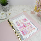 PALE ROSE STICKER STORAGE BINDER - Rebecca Yates