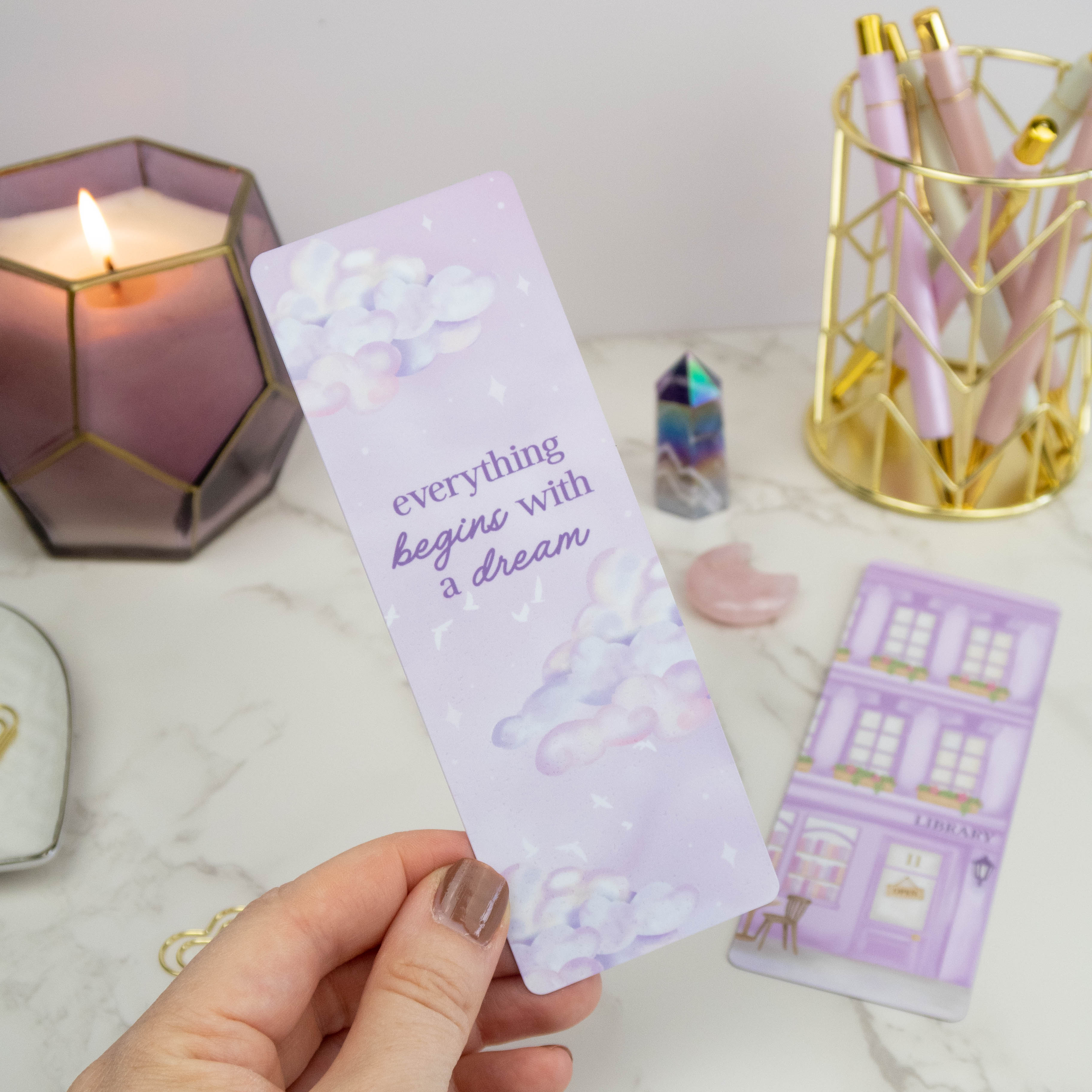 EVERYTHING STARTS WITH A DREAM - BOOKMARK - Rebecca Yates